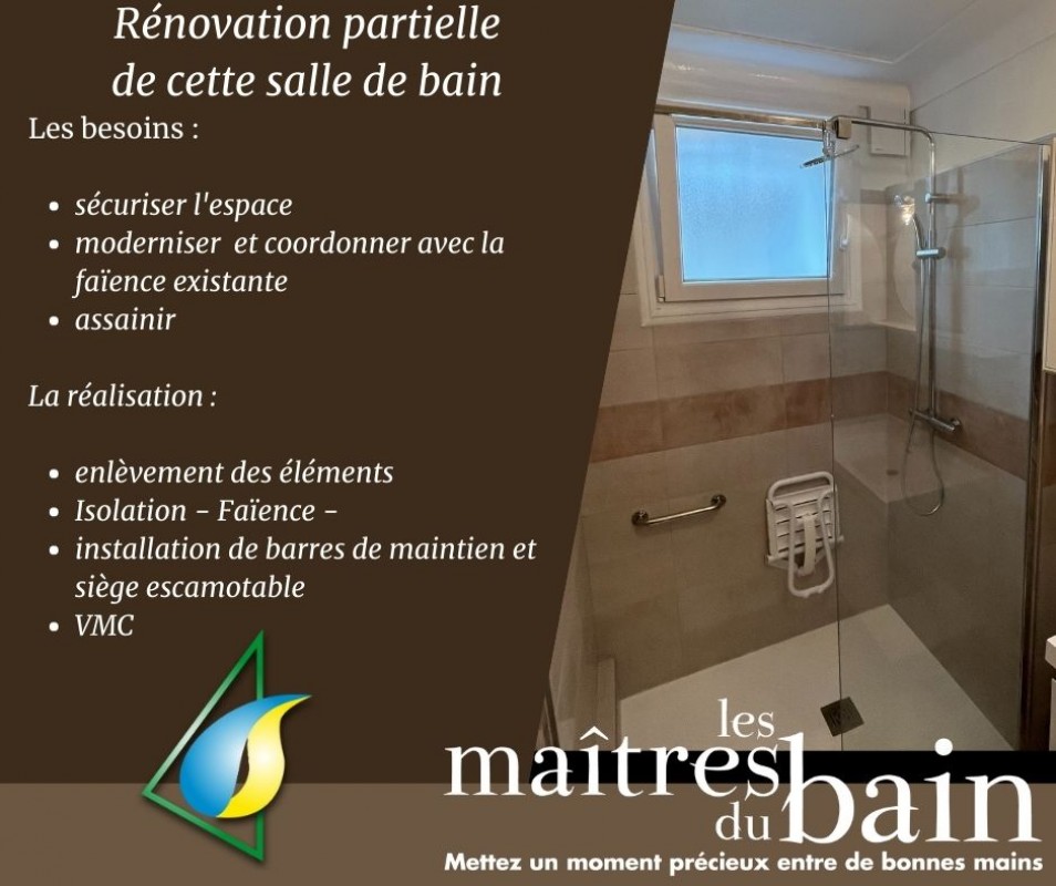 Rénovation partielle salle de bain PMR