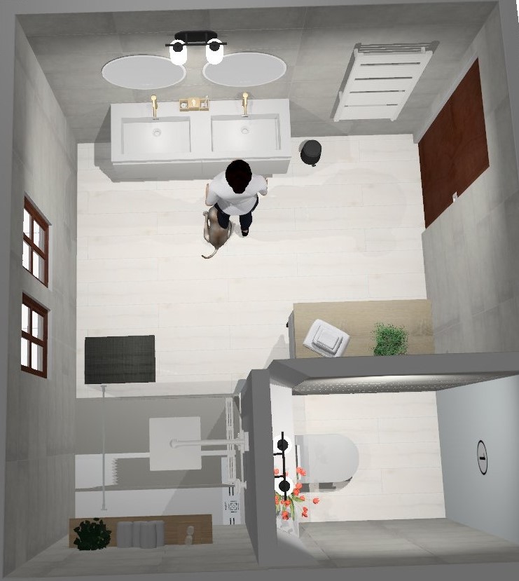 plan coupe vue de haut