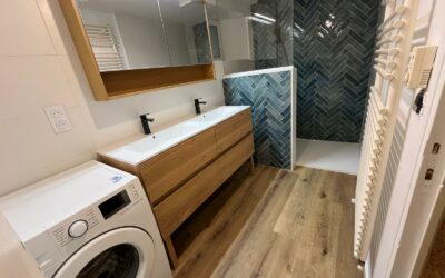 Métamorphose d&rsquo;une salle de bain tout en longueur !